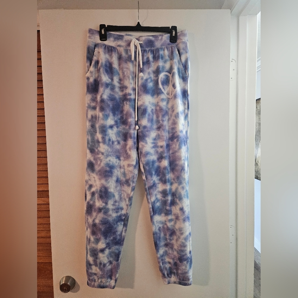 New P.J. Salvage Blue and White Joggers - Picture 3 of 7